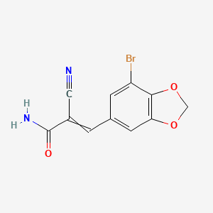 molecular formula C11H7BrN2O3 B2895850 3-(7-bromo-2H-1,3-benzodioxol-5-yl)-2-cyanoprop-2-enamide CAS No. 906638-49-1