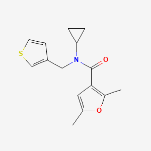 N-cyclopropyl-2,5-dimethyl-N-(thiophen-3-ylmethyl)furan-3-carboxamide