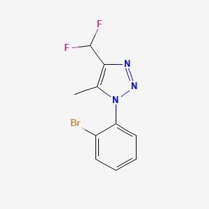 molecular formula C10H8BrF2N3 B2895859 1-(2-Bromophenyl)-4-(difluoromethyl)-5-methyltriazole CAS No. 2248394-61-6