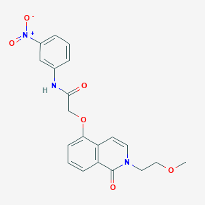 molecular formula C20H19N3O6 B2895862 2-[2-(2-methoxyethyl)-1-oxoisoquinolin-5-yl]oxy-N-(3-nitrophenyl)acetamide CAS No. 898457-31-3
