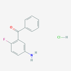 molecular formula C13H11ClFNO B2895870 3-苯甲酰-4-氟苯胺盐酸盐 CAS No. 65611-44-1