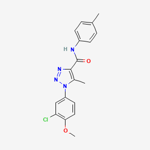 molecular formula C18H17ClN4O2 B2895871 1-(3-chloro-4-methoxyphenyl)-5-methyl-N-(4-methylphenyl)-1H-1,2,3-triazole-4-carboxamide CAS No. 866864-36-0