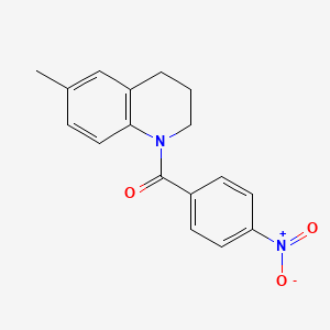 molecular formula C17H16N2O3 B2895872 (6-methyl-3,4-dihydro-2H-quinolin-1-yl)-(4-nitrophenyl)methanone CAS No. 137975-34-9