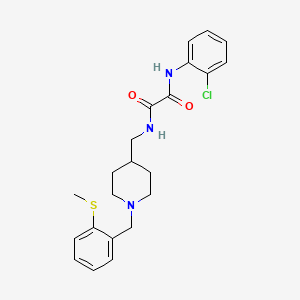 molecular formula C22H26ClN3O2S B2895877 N1-(2-chlorophenyl)-N2-((1-(2-(methylthio)benzyl)piperidin-4-yl)methyl)oxalamide CAS No. 1235305-41-5