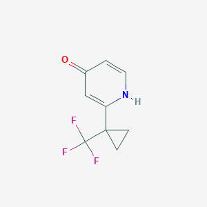 molecular formula C9H8F3NO B2895891 2-(1-(Trifluoromethyl)cyclopropyl)pyridin-4-ol CAS No. 1878167-05-5