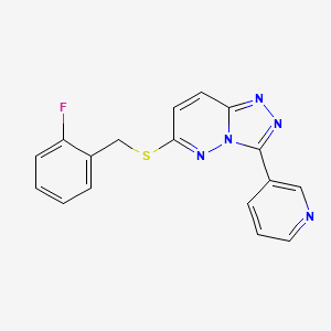 6-[(2-Fluorophenyl)methylsulfanyl]-3-pyridin-3-yl-[1,2,4]triazolo[4,3-b]pyridazine