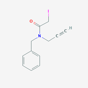 molecular formula C12H12INO B2895904 N-Benzyl-2-iodo-N-prop-2-ynylacetamide CAS No. 2199518-90-4