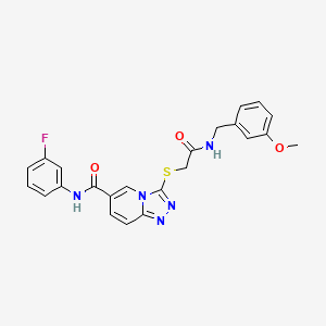 molecular formula C23H20FN5O3S B2895908 3-(5-methyl-1-phenyl-1H-1,2,3-triazol-4-yl)-N-phenyl-1,2,4-thiadiazol-5-amine CAS No. 1112398-65-8