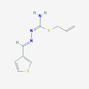 molecular formula C9H11N3S2 B289591 allyl N'-(3-thienylmethylene)hydrazonothiocarbamate 