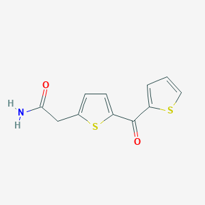 molecular formula C11H9NO2S2 B2895911 2-[5-(2-噻吩羰基)-2-噻吩基]乙酰胺 CAS No. 339099-10-4