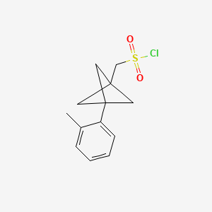 [3-(2-Methylphenyl)-1-bicyclo[1.1.1]pentanyl]methanesulfonyl chloride
