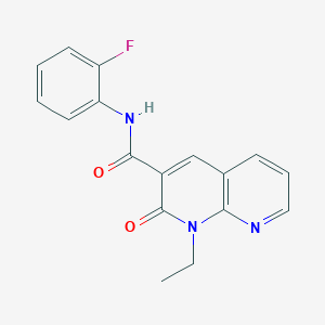 molecular formula C17H14FN3O2 B2895938 1-ethyl-N-(2-fluorophenyl)-2-oxo-1,2-dihydro-1,8-naphthyridine-3-carboxamide CAS No. 941931-53-9