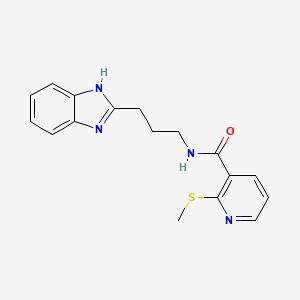 N-[3-(1H-1,3-benzodiazol-2-yl)propyl]-2-(methylsulfanyl)pyridine-3-carboxamide