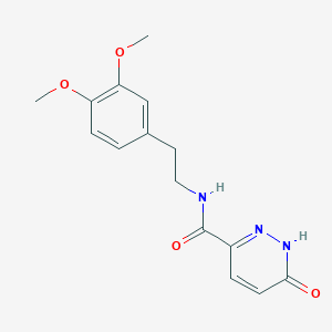 molecular formula C15H17N3O4 B2895951 N-[2-(3,4-dimethoxyphenyl)ethyl]-6-oxo-1H-pyridazine-3-carboxamide CAS No. 369403-85-0