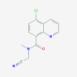 molecular formula C13H10ClN3O B2895955 5-chloro-N-(cyanomethyl)-N-methylquinoline-8-carboxamide CAS No. 1333893-46-1