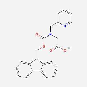 molecular formula C23H20N2O4 B2895959 2-({[(9H-fluoren-9-yl)methoxy]carbonyl}[(pyridin-2-yl)methyl]amino)acetic acid CAS No. 258332-50-2