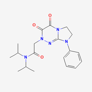 molecular formula C19H25N5O3 B2895966 2-(3,4-二氧代-8-苯基-3,4,7,8-四氢咪唑并[2,1-c][1,2,4]三嗪-2(6H)-基)-N,N-二异丙基乙酰胺 CAS No. 941917-28-8