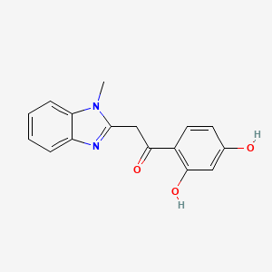 molecular formula C16H14N2O3 B2895972 1-(2,4-dihydroxyphenyl)-2-(1-methyl-1H-benzimidazol-2-yl)ethanone CAS No. 58629-05-3