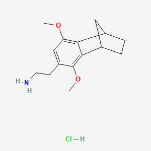 molecular formula C15H22ClNO2 B2895975 2-(3,6-Dimethoxy-4-tricyclo[6.2.1.02,7]undeca-2,4,6-trienyl)ethanamine;hydrochloride CAS No. 2445786-45-6
