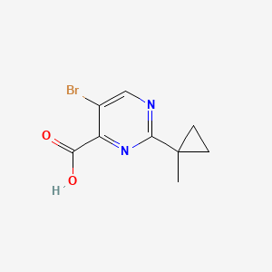 molecular formula C9H9BrN2O2 B2895976 5-Bromo-2-(1-methylcyclopropyl)pyrimidine-4-carboxylic acid CAS No. 1698237-50-1