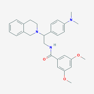 molecular formula C28H33N3O3 B2895977 N-(2-(3,4-dihydroisoquinolin-2(1H)-yl)-2-(4-(dimethylamino)phenyl)ethyl)-3,5-dimethoxybenzamide CAS No. 1005305-49-6
