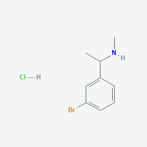 molecular formula C9H13BrClN B2895980 1-(3-Bromophenyl)-N-methylethanamine hydrochloride CAS No. 118761-98-1; 2197556-55-9