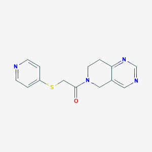 molecular formula C14H14N4OS B2895981 1-(7,8-dihydropyrido[4,3-d]pyrimidin-6(5H)-yl)-2-(pyridin-4-ylthio)ethanone CAS No. 1796946-70-7