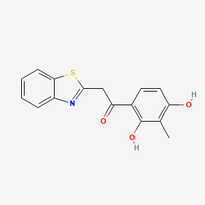 molecular formula C16H13NO3S B2895986 2-(1,3-Benzothiazol-2-yl)-1-(2,4-dihydroxy-3-methylphenyl)ethanone CAS No. 610757-67-0