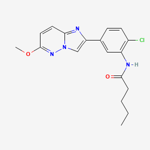 N-(2-chloro-5-(6-methoxyimidazo[1,2-b]pyridazin-2-yl)phenyl)pentanamide