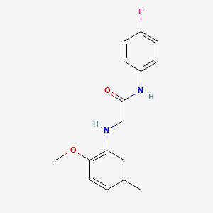 molecular formula C16H17FN2O2 B2896015 N-(4-fluorophenyl)-2-[(2-methoxy-5-methylphenyl)amino]acetamide CAS No. 457927-49-0