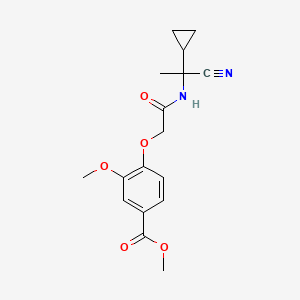 molecular formula C17H20N2O5 B2896016 Methyl 4-[2-[(1-cyano-1-cyclopropylethyl)amino]-2-oxoethoxy]-3-methoxybenzoate CAS No. 1209453-01-9