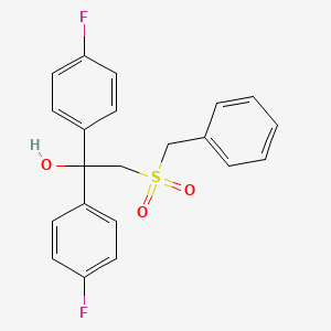 molecular formula C21H18F2O3S B2896023 2-(Benzylsulfonyl)-1,1-bis(4-fluorophenyl)-1-ethanol CAS No. 303152-07-0