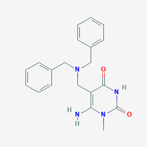 6-amino-5-((dibenzylamino)methyl)-1-methylpyrimidine-2,4(1H,3H)-dione