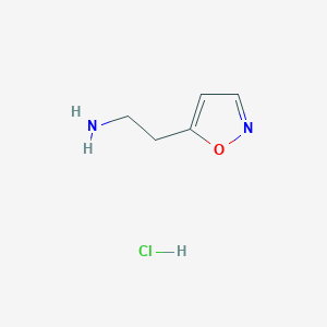 molecular formula C5H9ClN2O B2896030 2-(1,2-Oxazol-5-yl)ethan-1-amine hydrochloride CAS No. 1782805-62-2