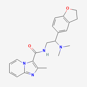 molecular formula C21H24N4O2 B2896036 N-(2-(2,3-二氢苯并呋喃-5-基)-2-(二甲氨基)乙基)-2-甲基咪唑并[1,2-a]吡啶-3-甲酰胺 CAS No. 1428367-26-3