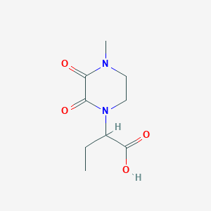 molecular formula C9H14N2O4 B2896037 2-(4-Methyl-2,3-dioxopiperazin-1-yl)butanoic acid CAS No. 951547-33-4