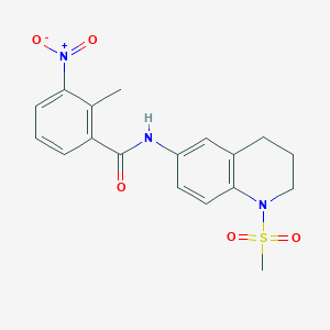 molecular formula C18H19N3O5S B2896045 2-methyl-N-(1-methylsulfonyl-3,4-dihydro-2H-quinolin-6-yl)-3-nitrobenzamide CAS No. 941929-75-5