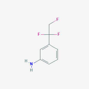 molecular formula C8H8F3N B2896047 3-(1,1,2-Trifluoroethyl)aniline CAS No. 2167365-96-8
