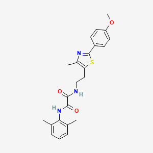 molecular formula C23H25N3O3S B2896048 N1-(2,6-二甲苯基)-N2-(2-(2-(4-甲氧基苯基)-4-甲基噻唑-5-基)乙基)草酰胺 CAS No. 894015-85-1