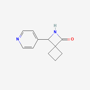molecular formula C11H12N2O B2896050 3-(吡啶-4-基)-2-氮杂螺[3.3]庚烷-1-酮 CAS No. 1881158-29-7