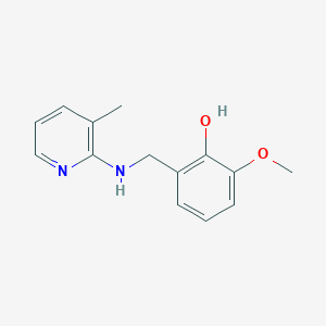 molecular formula C14H16N2O2 B2896055 2-Methoxy-6-{[(3-methyl-2-pyridinyl)amino]methyl}benzenol CAS No. 883793-94-0