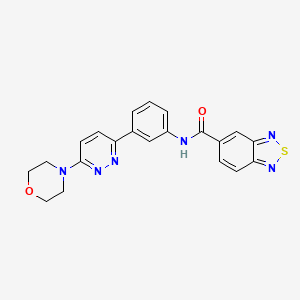molecular formula C21H18N6O2S B2896059 N-(3-(6-吗啉代吡哒嗪-3-基)苯基)苯并[c][1,2,5]噻二唑-5-甲酰胺 CAS No. 1206985-44-5