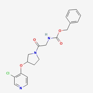 molecular formula C19H20ClN3O4 B2896063 Benzyl (2-(3-((3-chloropyridin-4-yl)oxy)pyrrolidin-1-yl)-2-oxoethyl)carbamate CAS No. 2034472-90-5