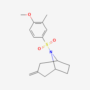 molecular formula C16H21NO3S B2896064 (1R,5S)-8-((4-甲氧基-3-甲基苯基)磺酰基)-3-亚甲基-8-氮杂二环[3.2.1]辛烷 CAS No. 2320897-21-8
