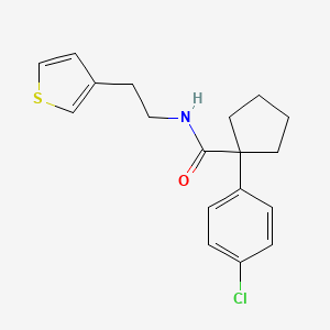 molecular formula C18H20ClNOS B2896065 1-(4-chlorophenyl)-N-(2-(thiophen-3-yl)ethyl)cyclopentanecarboxamide CAS No. 1251577-26-0
