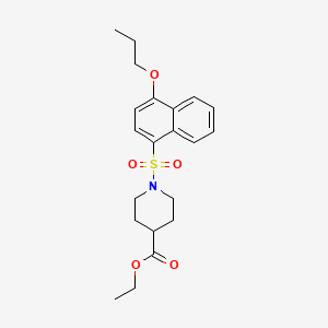 B2896069 Ethyl 1-[(4-propoxynaphthyl)sulfonyl]piperidine-4-carboxylate CAS No. 825608-71-7
