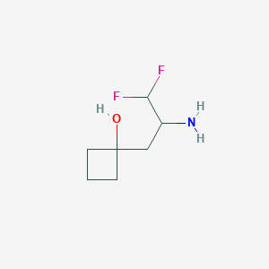 molecular formula C7H13F2NO B2896073 1-(2-氨基-3,3-二氟丙基)环丁醇 CAS No. 2470438-16-3