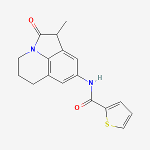 molecular formula C17H16N2O2S B2896080 N-(1-methyl-2-oxo-2,4,5,6-tetrahydro-1H-pyrrolo[3,2,1-ij]quinolin-8-yl)thiophene-2-carboxamide CAS No. 898454-46-1