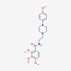 molecular formula C23H31N3O5 B2896085 2,3,4-trimethoxy-N-(2-(4-(4-methoxyphenyl)piperazin-1-yl)ethyl)benzamide CAS No. 1049446-52-7