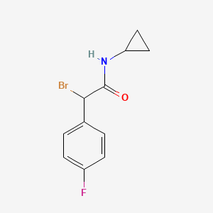 molecular formula C11H11BrFNO B2896087 2-bromo-N-cyclopropyl-2-(4-fluorophenyl)acetamide CAS No. 923225-99-4